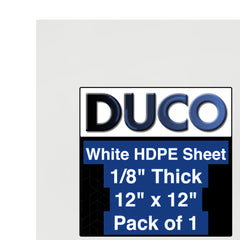 HDPE, 1/8" Thick, Natural White
