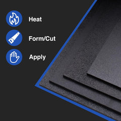 Custom Cut to Size ABS Plastic Sheet 1/8 Inch Thick - Black, Heat Moldable, Rigid, Thermoplastic ABS Sheet - 1/8" Plastic Panel for DIY Home Decor, Automotive, & Structural Crafts