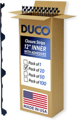 Foam Closure Strips for Metal Roofing Panels With Adhesive