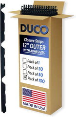 Foam Closure Strips for Metal Roofing Panels With Adhesive