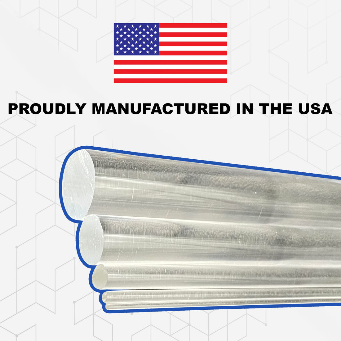 Clear acrylic rod stock