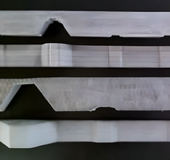 FillerStrip Die Cut Closure - 5V outside (w/adhesive) - Foam / UV Inhibitors, Die Cut Strip, Gray (100 pcs)