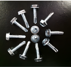 SteelZip HWH Econo Self Drilling - Zinc - Carbon Steel / Zinc Plated, 5/16" HWH, SD2/SD3/SD5, Mill (250 pcs)