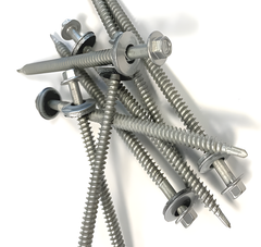 #12 Direct*Seal MP Multi-Purpose Fastener - Carbon Steel / DMG85 Coating, 1/4" HWH, SD1, Silver (200 pcs)