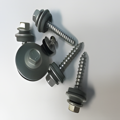 LT Panel to Steel FBC Fastener - Carbon Steel / DMG85 Coating, 3/8" HWH, SD3, Silver (250 pcs)