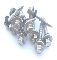 #12 WoodZip SCAMP 5/16" Cap Head - 304SS - 304SS Head / C1022 Body / DMG85 Coating, 5/16" CHWH, TP-17, Silver (250 pcs)