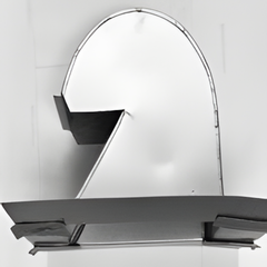 Galvalume Goose Neck Vent - Galvalume Steel / USA Made, Gooseneck Vent (1 pc)