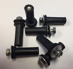 Translucent PC/Steel Panel Overlap SS Grommet - 304 Stainless Steel / EPDM Grommet, 3/8" Hex Machine Screw, Silver (250 pcs)