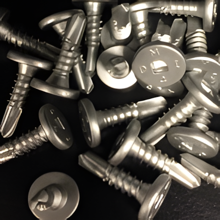 Panclip SD Self Drilling MTM - 410SS Miami-Dade - 410 Stainless Steel / DMG85 Coating, SQ2 Pancake, SD3, Silver (250 pcs)