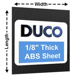 Custom Cut to Size ABS Plastic Sheet 1/8 Inch Thick - Black, Heat Moldable, Rigid, Thermoplastic ABS Sheet - 1/8" Plastic Panel for DIY Home Decor, Automotive, & Structural Crafts