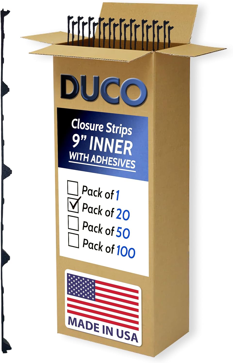 Foam Closure Strips for Metal Roofing Panels With Adhesive