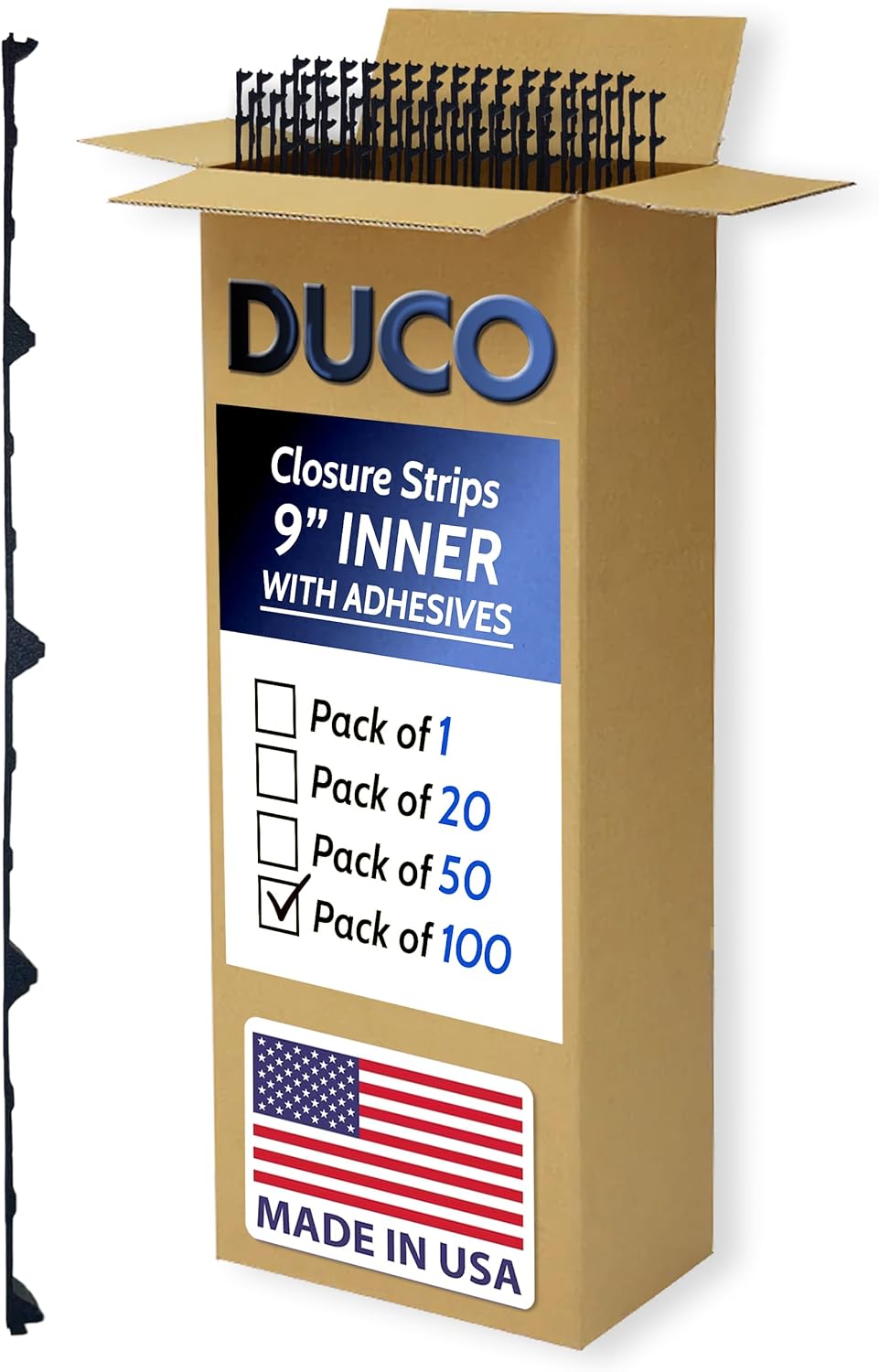 Foam Closure Strips for Metal Roofing Panels With Adhesive