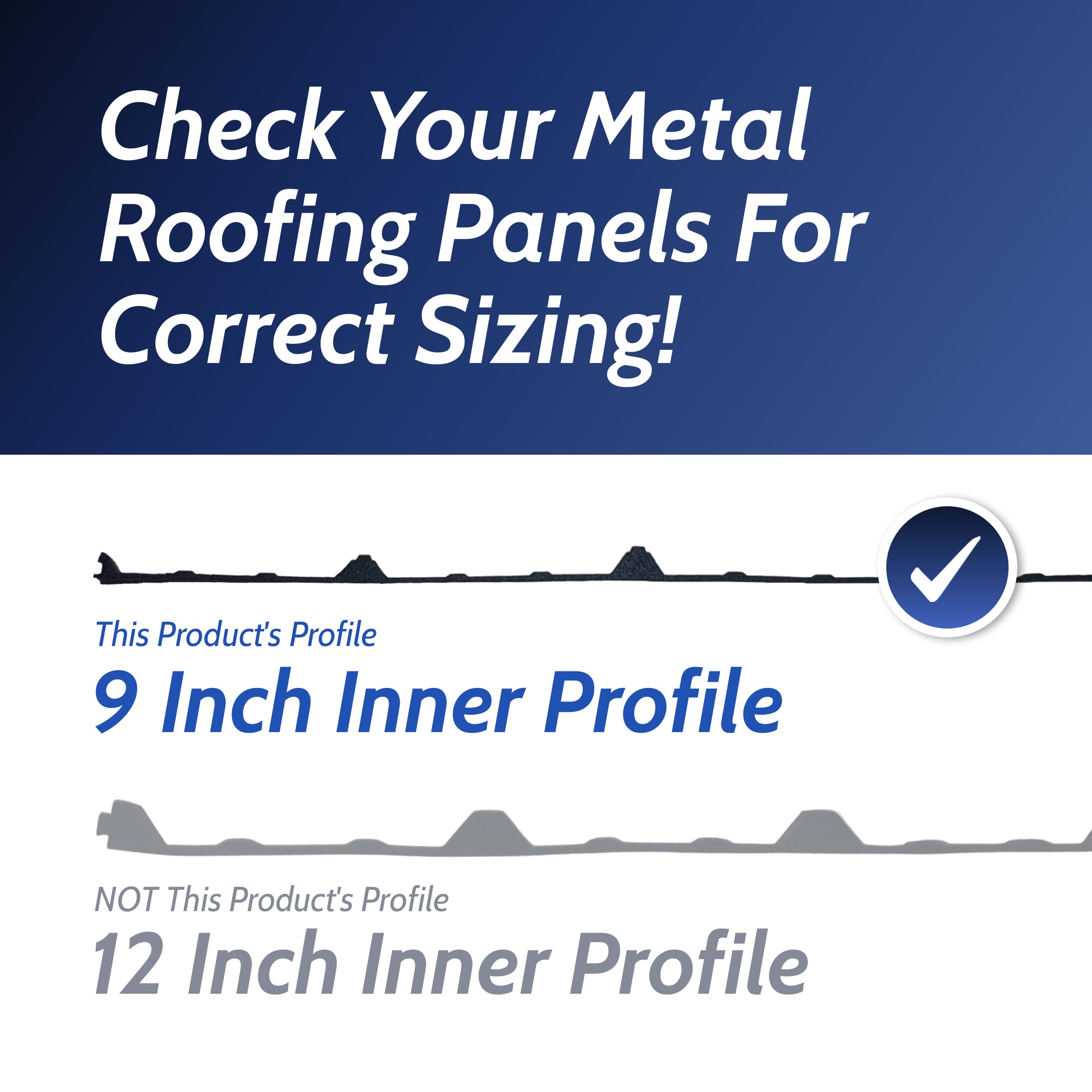 Foam Closure Strips for Metal Roofing Panels (20 Pack)