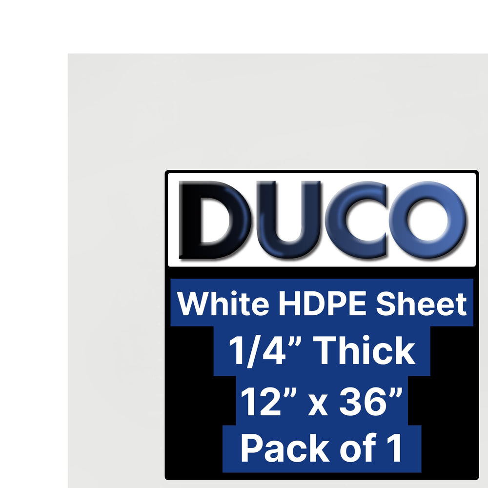 HDPE Sheet Natural White 1/4" 12" x 36"