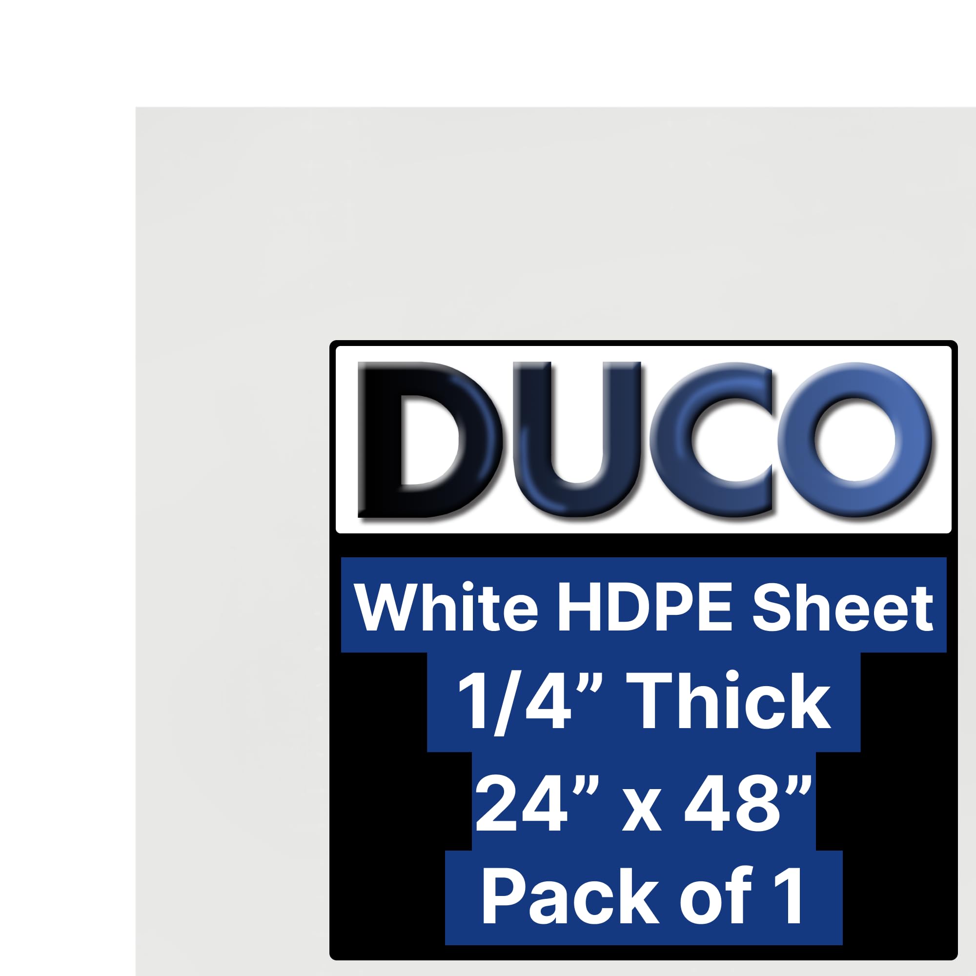 HDPE Sheet Natural White 1/4" 24" x 48"