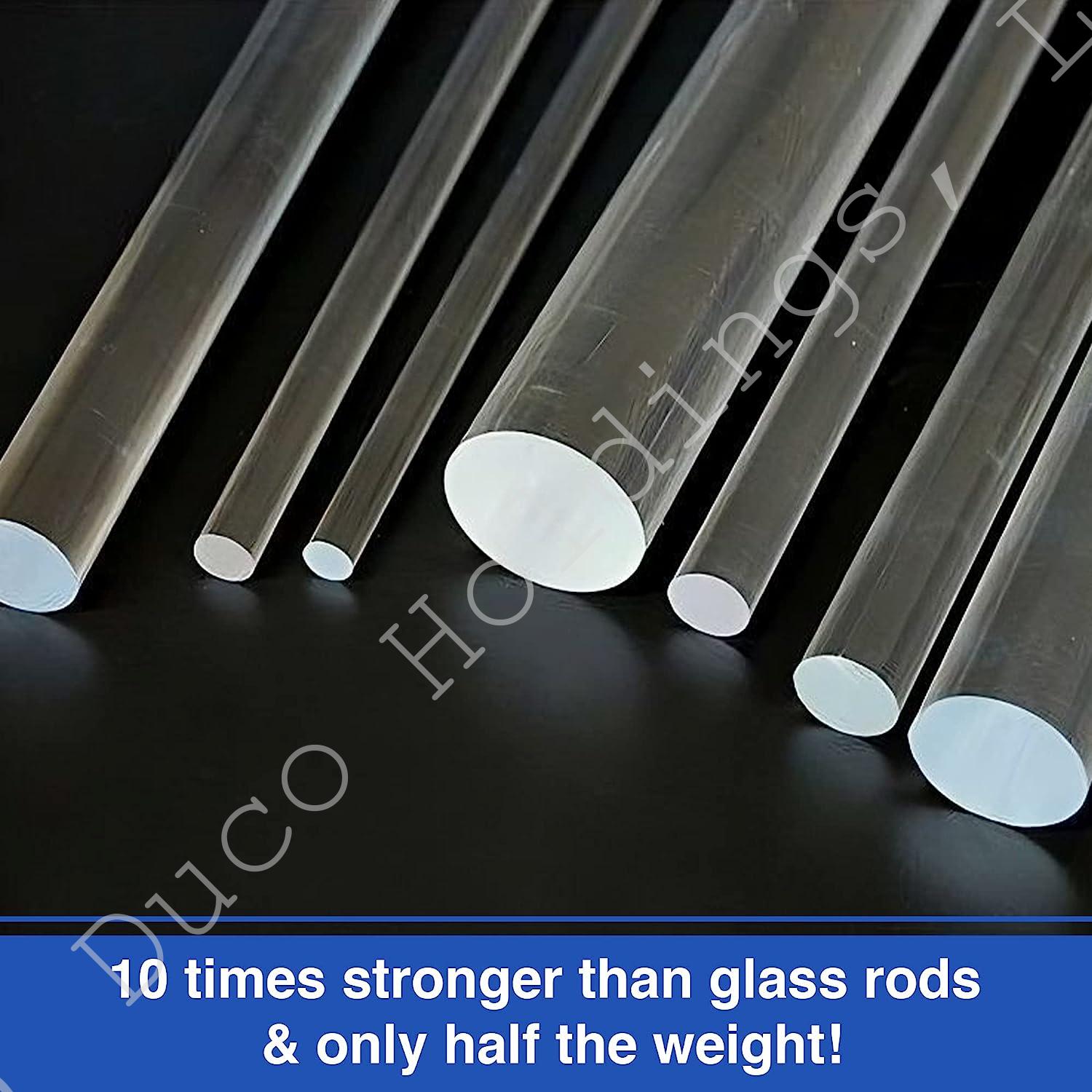 Clear Plastic Acrylic Rods 1/16 Inch Diameter 24″ Length Duco Plus