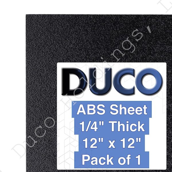 ABS Plastic Sheet 1/4 Inch Thick 12" x 12"