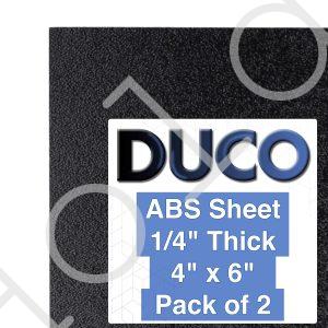 ABS Plastic Sheet 1/4 Inch Thick 4" x 6"