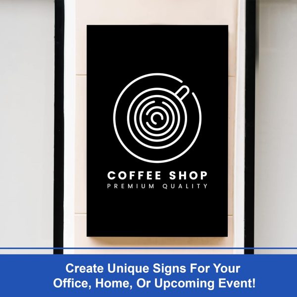 Image showing a Black Foam PVC sheet being used for a sign for a coffee shop.