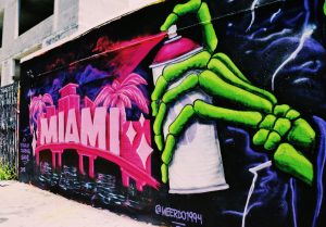 Miami wall graffiti spray painting picture