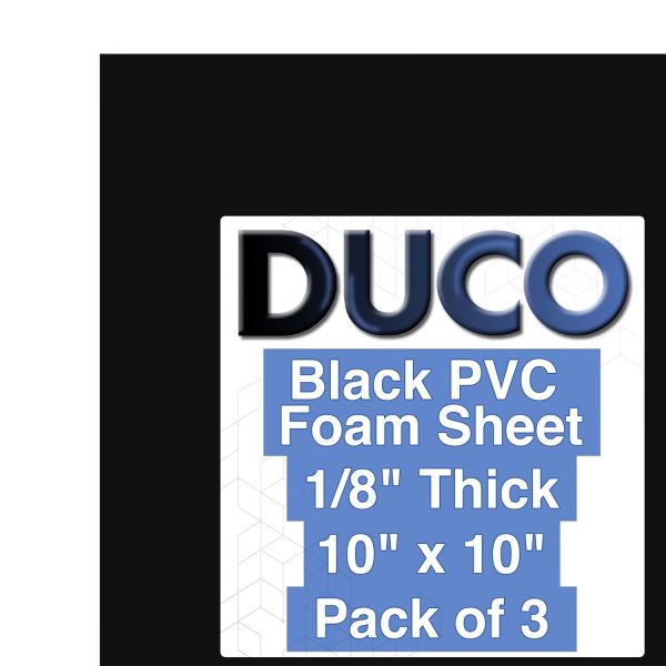 Duco 18 black pvc foam sheet 10x10 3 pack
