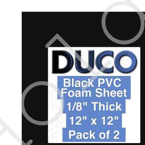 Duco 18 black pvc foam sheet 12x12 2 pack