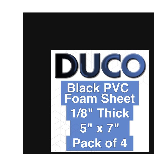 Duco 18 black pvc foam sheet 5x7 4 pack