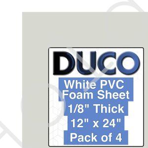 Duco 18 white pvc foam sheet 12x24 4 pack