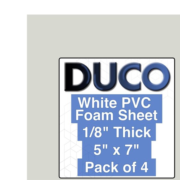 Duco 18 white pvc foam sheet 5x7 4 pack