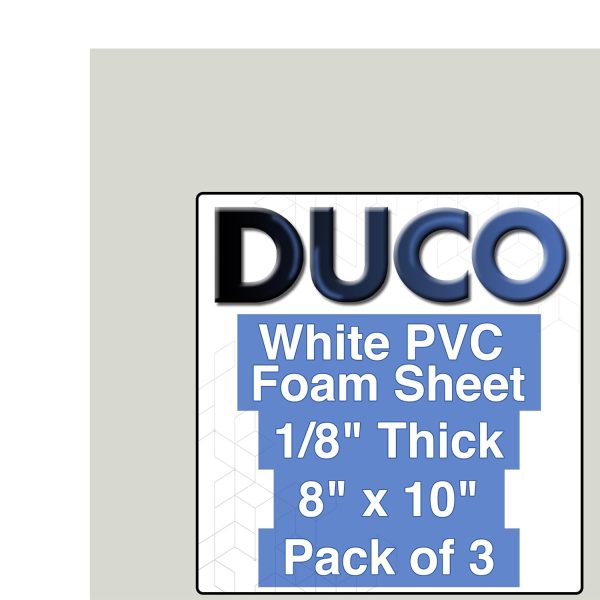 Duco 18 white pvc foam sheet 8x10 3 pack